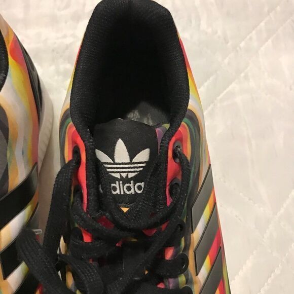 Adidas Women’s Torsion ZX Flux Running Shoes Multicolor Striped size 8 - Picture 4 of 9